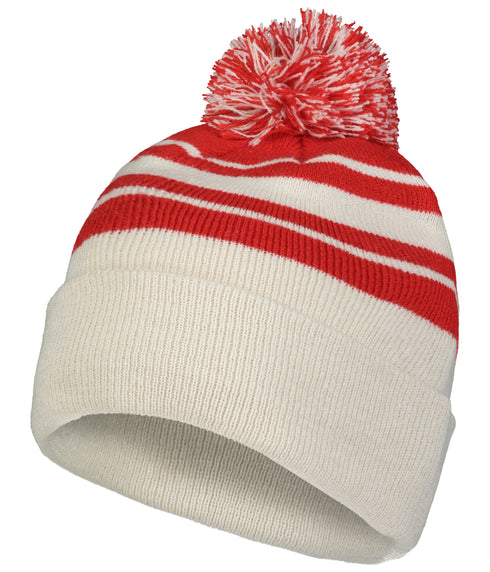 Pacific Headwear Knit Fold Over Pom-Pom Beanie